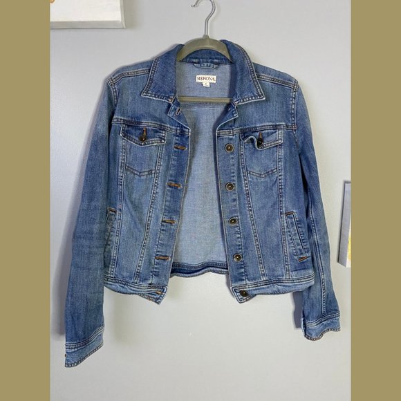 Merona Jackets & Blazers - Merona | Blue Denim Button Up Jacket w/ Pockets | Size Small, SM